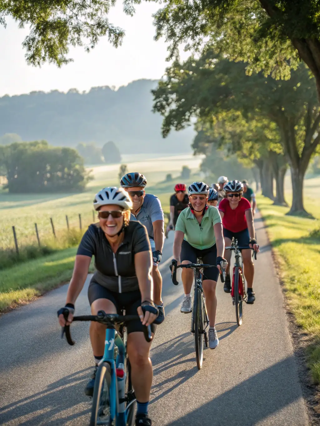 An image of community members participating in a recreational cycling event organized by 40 ANS ASCL, promoting outdoor activity and community bonding.